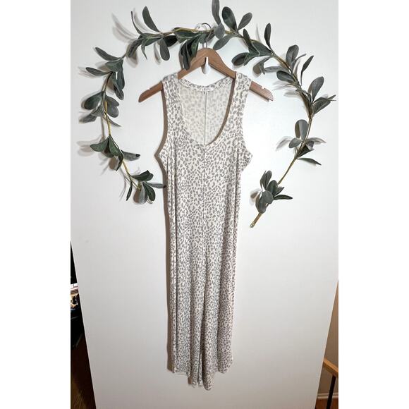 Z Supply Gray Leopard Maxi Dress - Picture 1 of 8